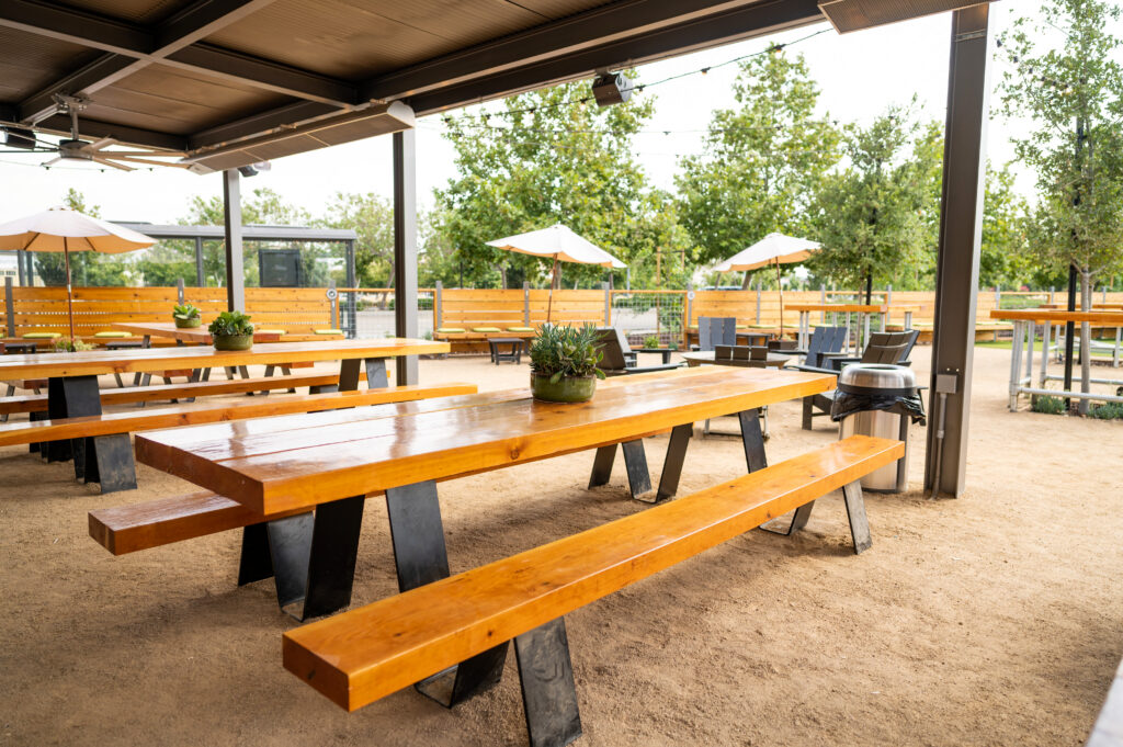 Photo of tables on the patio