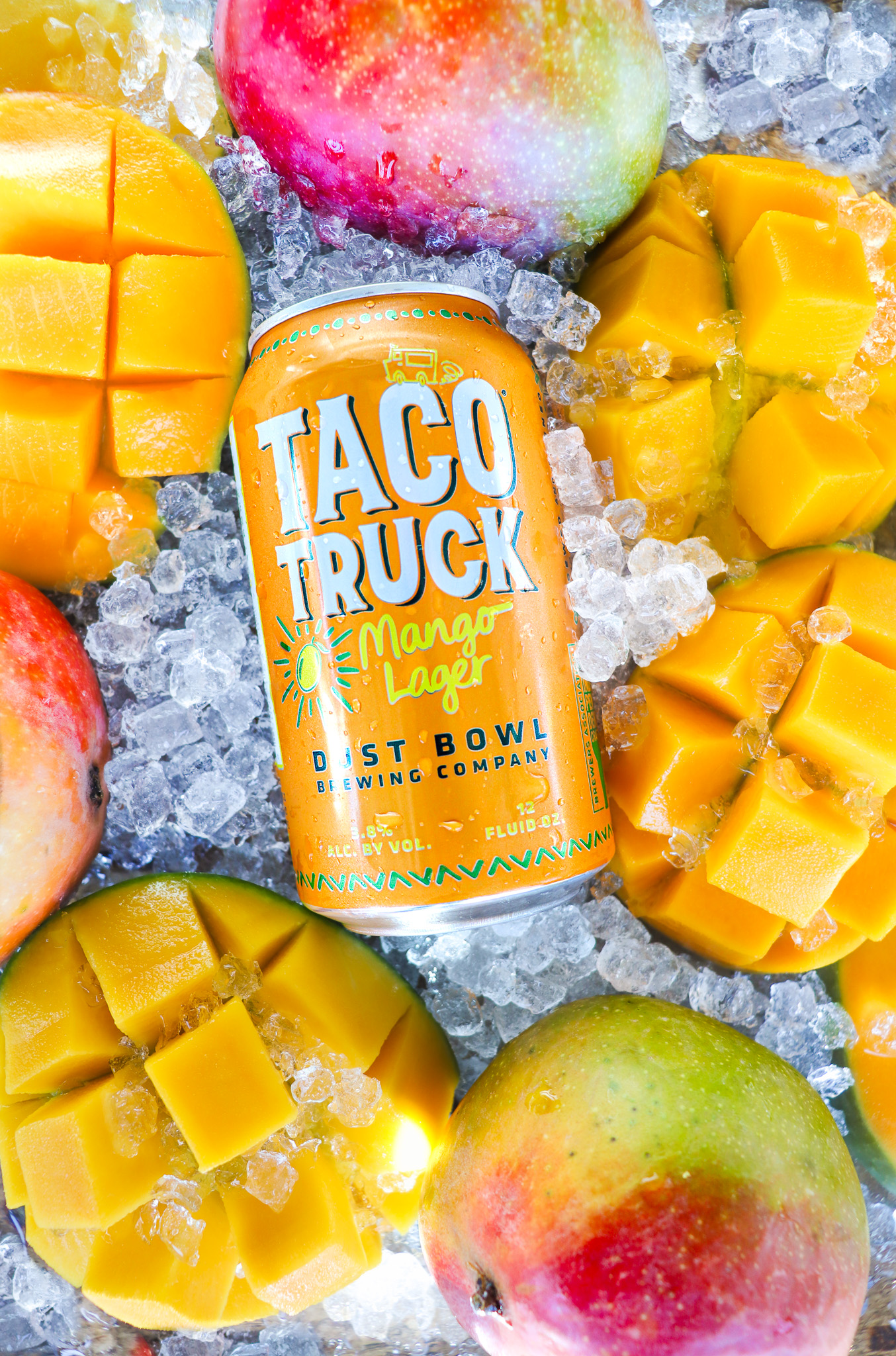 Taco truck Mango can with mangos and ice