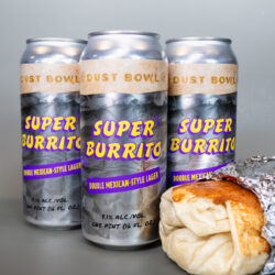 Super burrito beer can with burrito